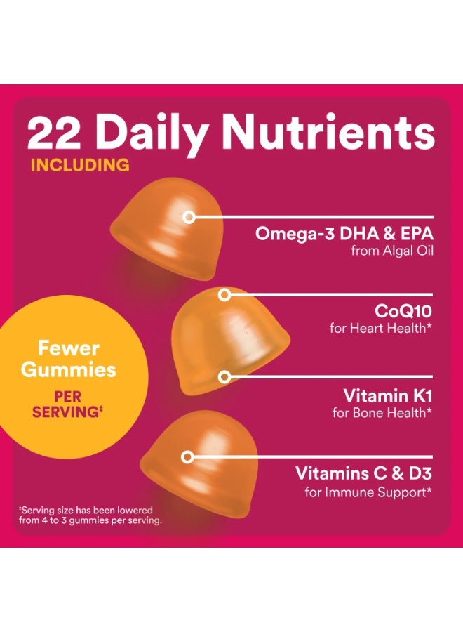 SmartyPants, Women's Zero Sugar, Multi & Omegas Gummies, Orange, 90 Gummies - Image 2